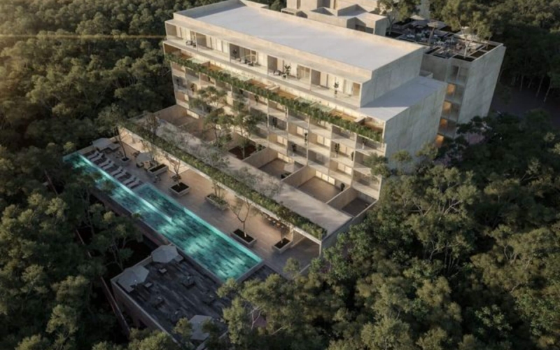 Departamento con terraza, Gimnasio, Alberca, Lounge Bar y Cancha de Padel, Zona Norte, Merida.