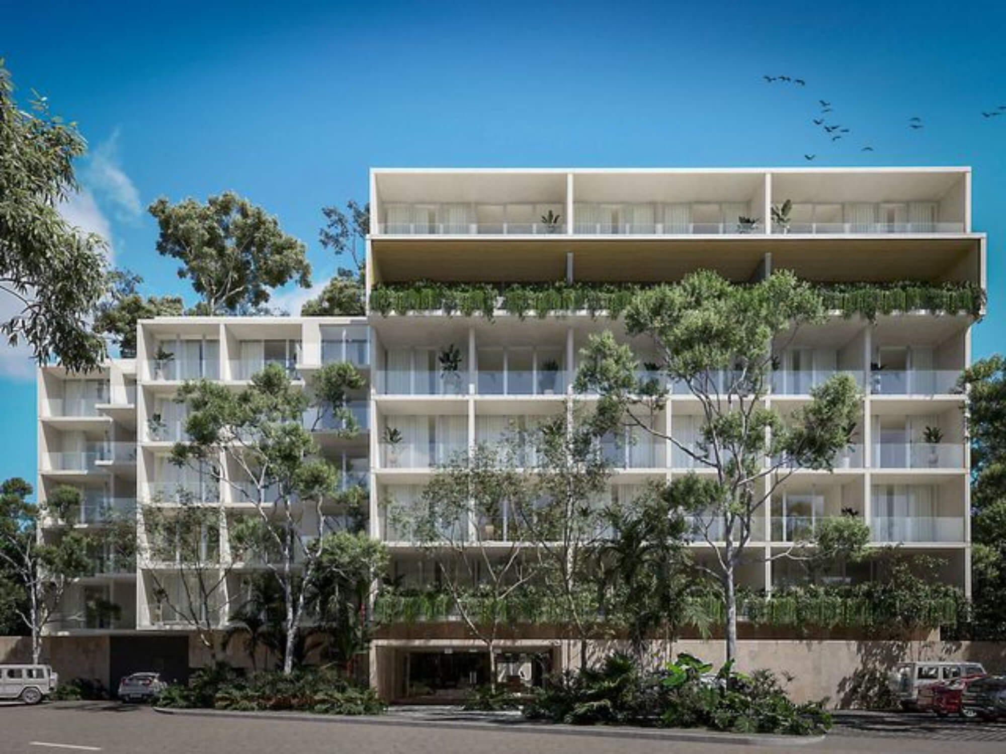 Two-level condo with garden, terrace, and private pool for sale in Merida Centro.