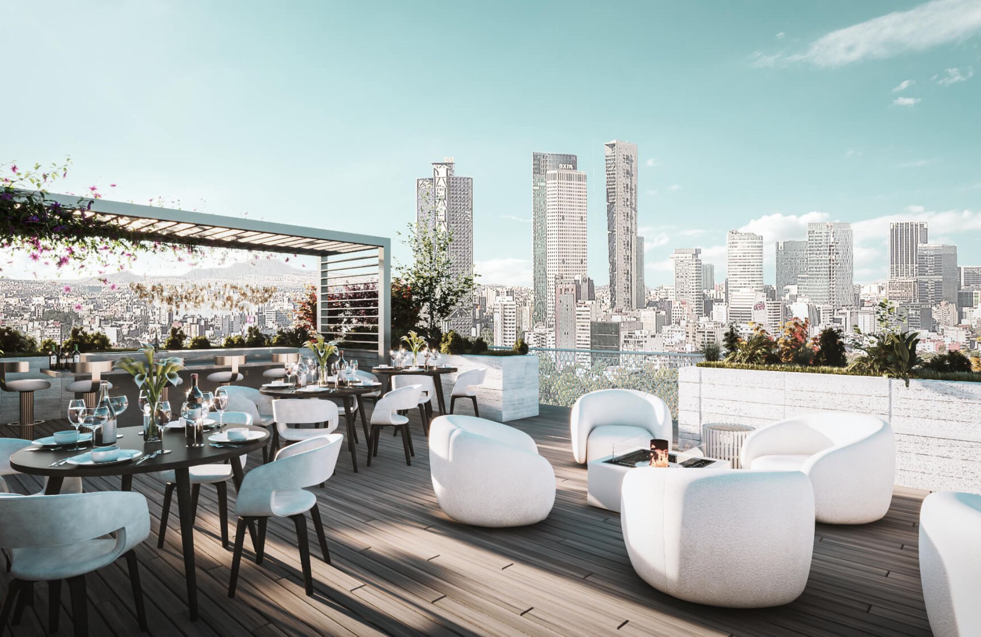 Studio with spa and gym, pre-construction for sale, Reforma, Mexico City