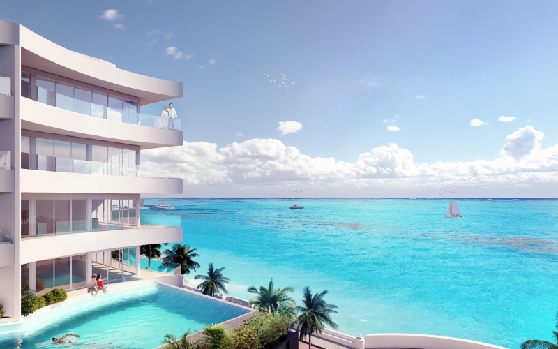 Oceanfront Apartment, Jacuzzi, Gym, Pre-construction, Sea Boardwalk, Cozumel