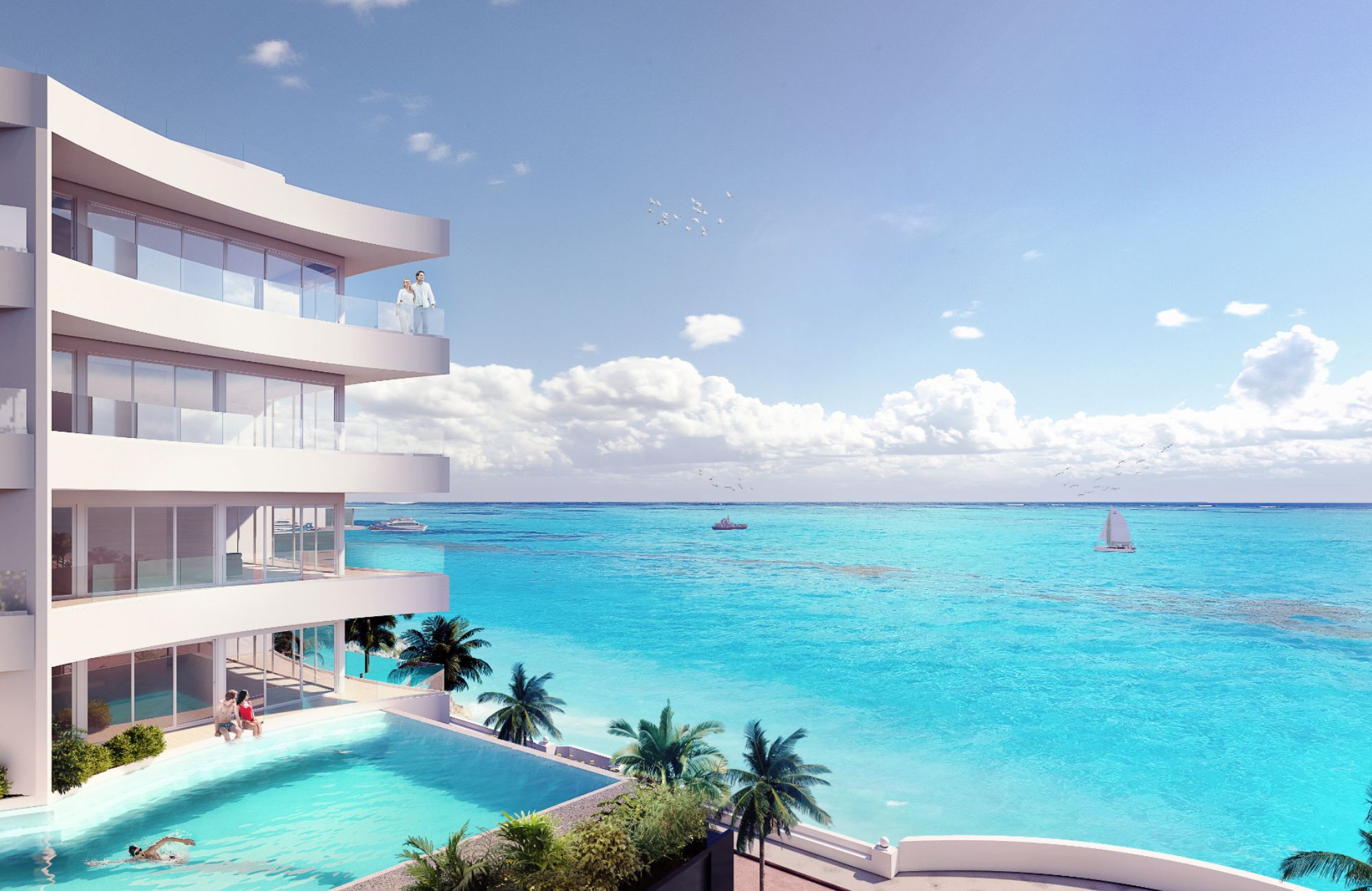 Departamento con vista al mar en venta, The Landmark, Zona Hotelera Sur, Cozumel