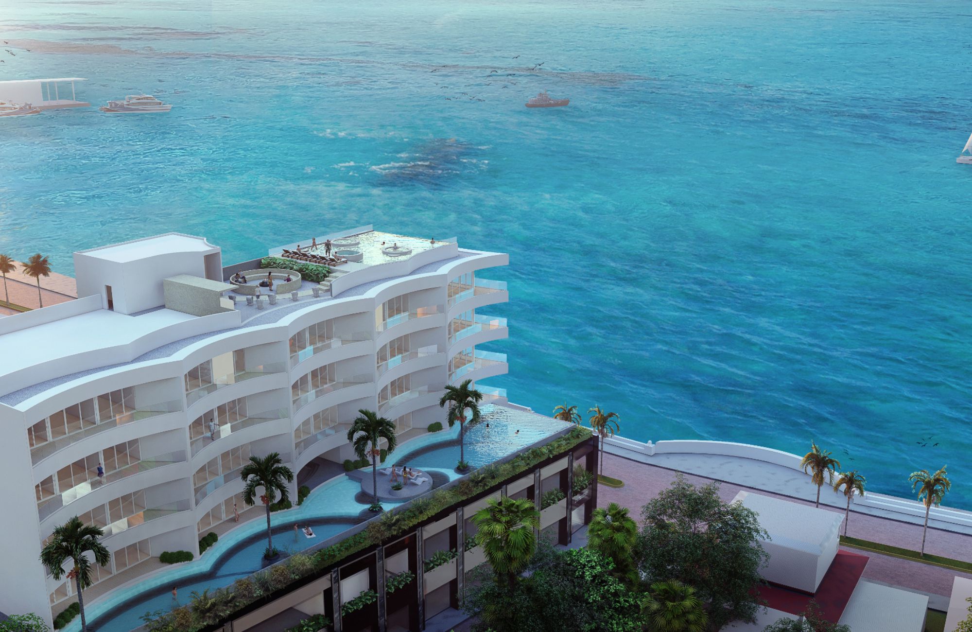 Departamento con vista al mar en venta, The Landmark, Zona Hotelera Sur, Cozumel