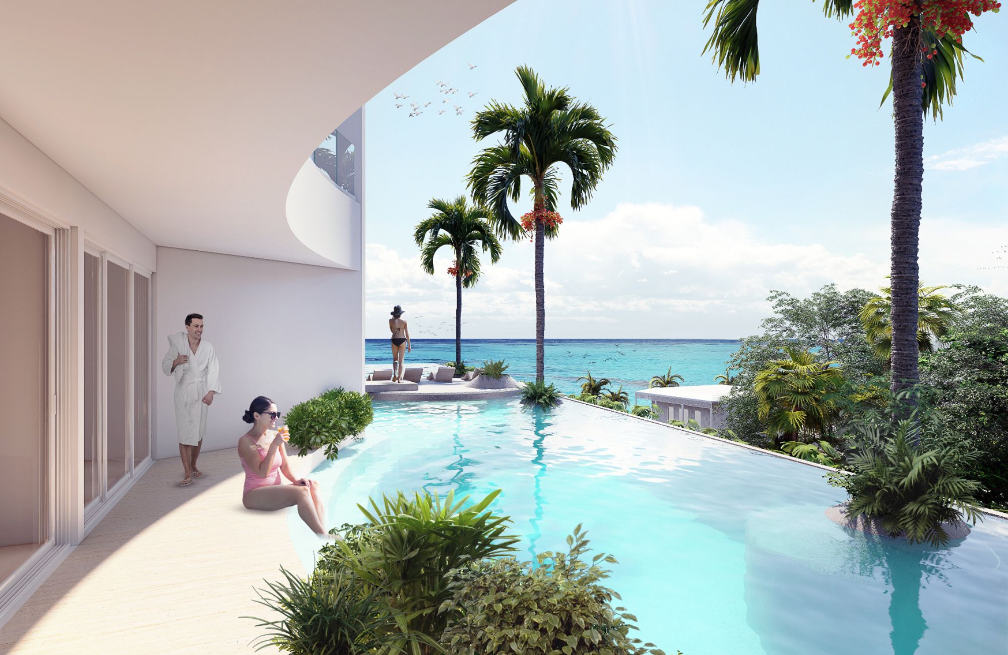 Oceanfront Penthouse, Common Pool, Cinema, Pre-construction, Sea Boardwalk, Cozumel
