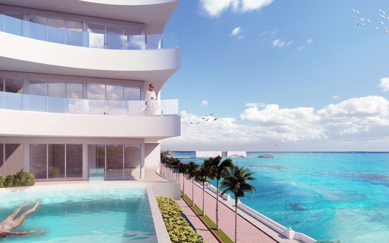 Oceanfront Penthouse, Common Pool, Cinema, Pre-construction, Sea Boardwalk, Cozumel