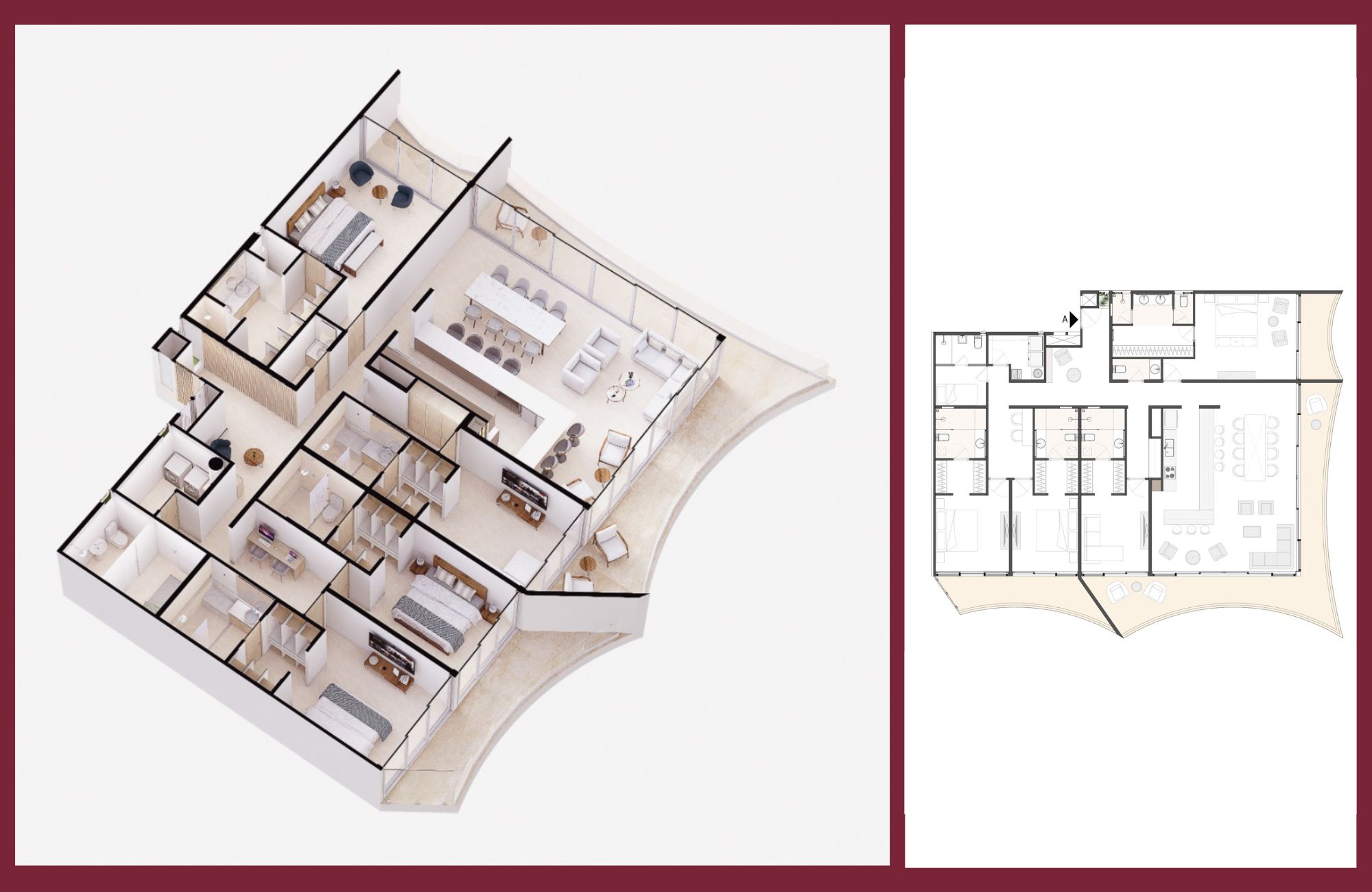 Ocean View Penthouse, Rooftop, Cinema, Pre-construction, Sea Boardwalk, Cozumel