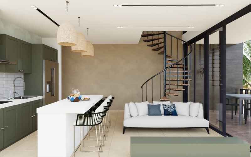 Double-height loft, with amenities, near Chahue Beach, for sale, Huatulco