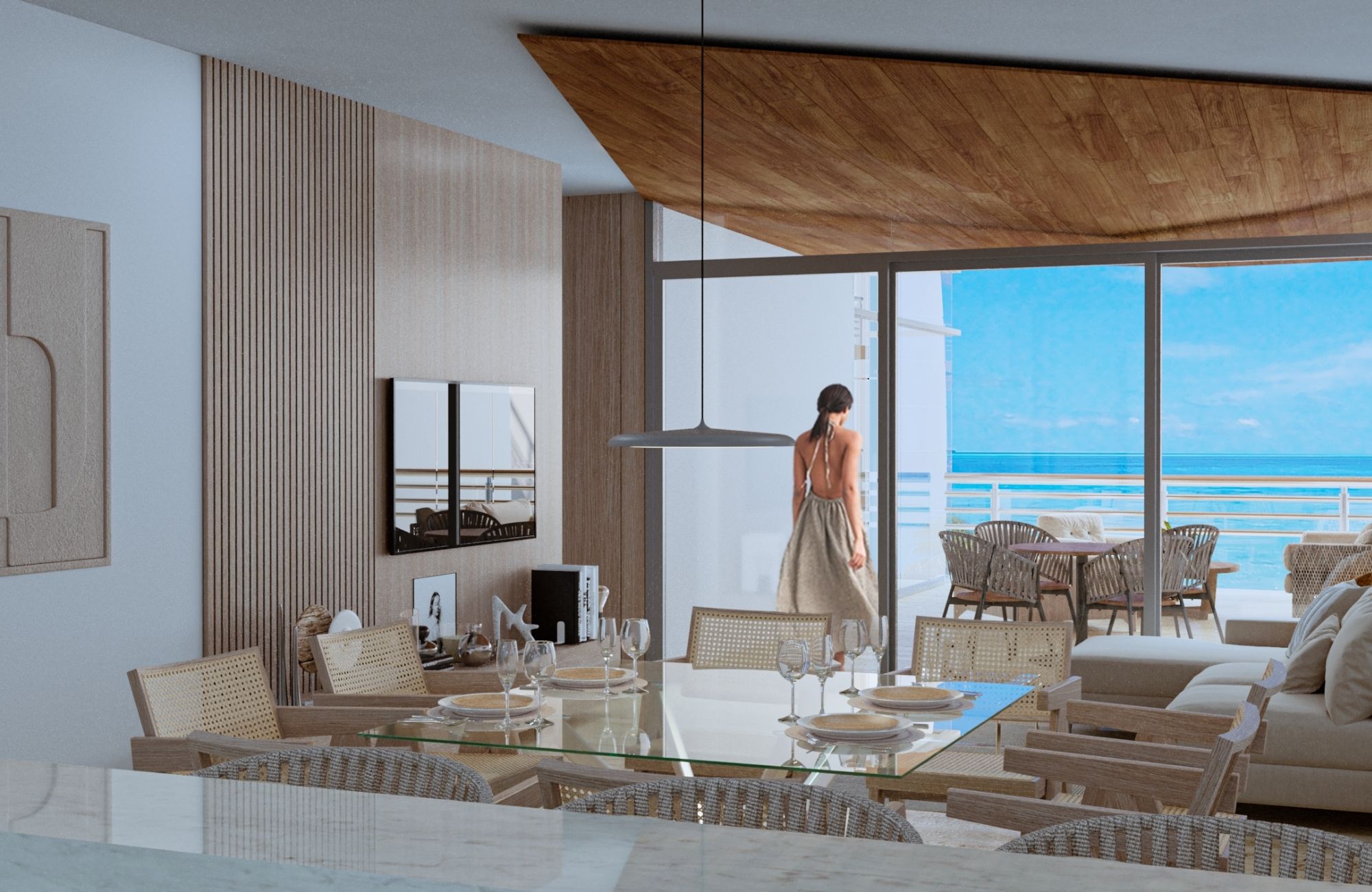 Golf course view condoiminium, service room, clubhouse, cenotes, beach club, parks, 2 covered parking spaces, pre-construction- sale Playa d