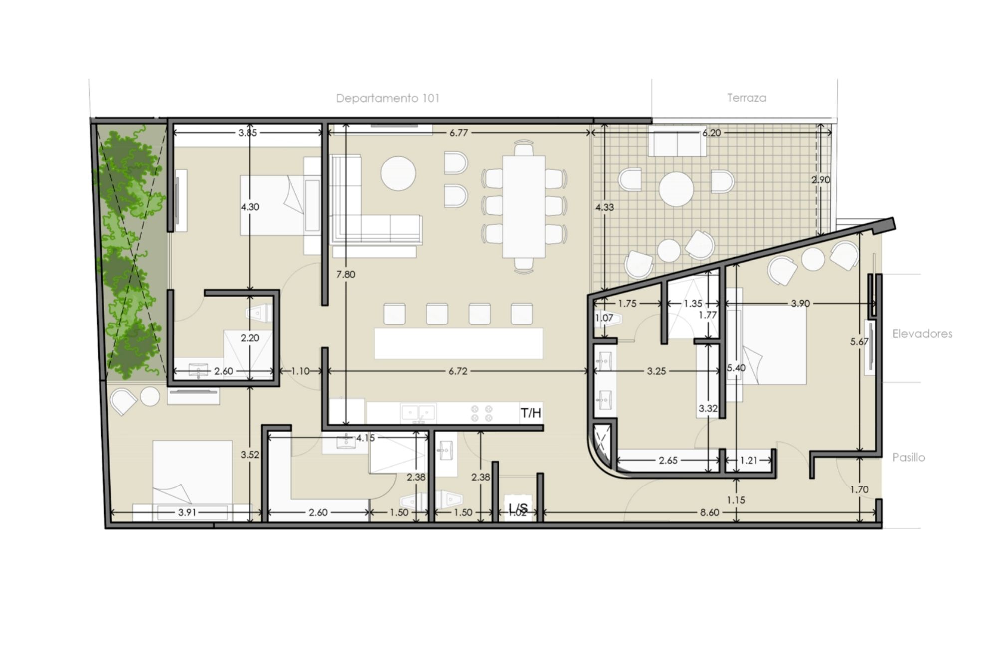 Oceanfront Apartment, For Sale, Pre-Construction, Downtown Playa del Carmen
