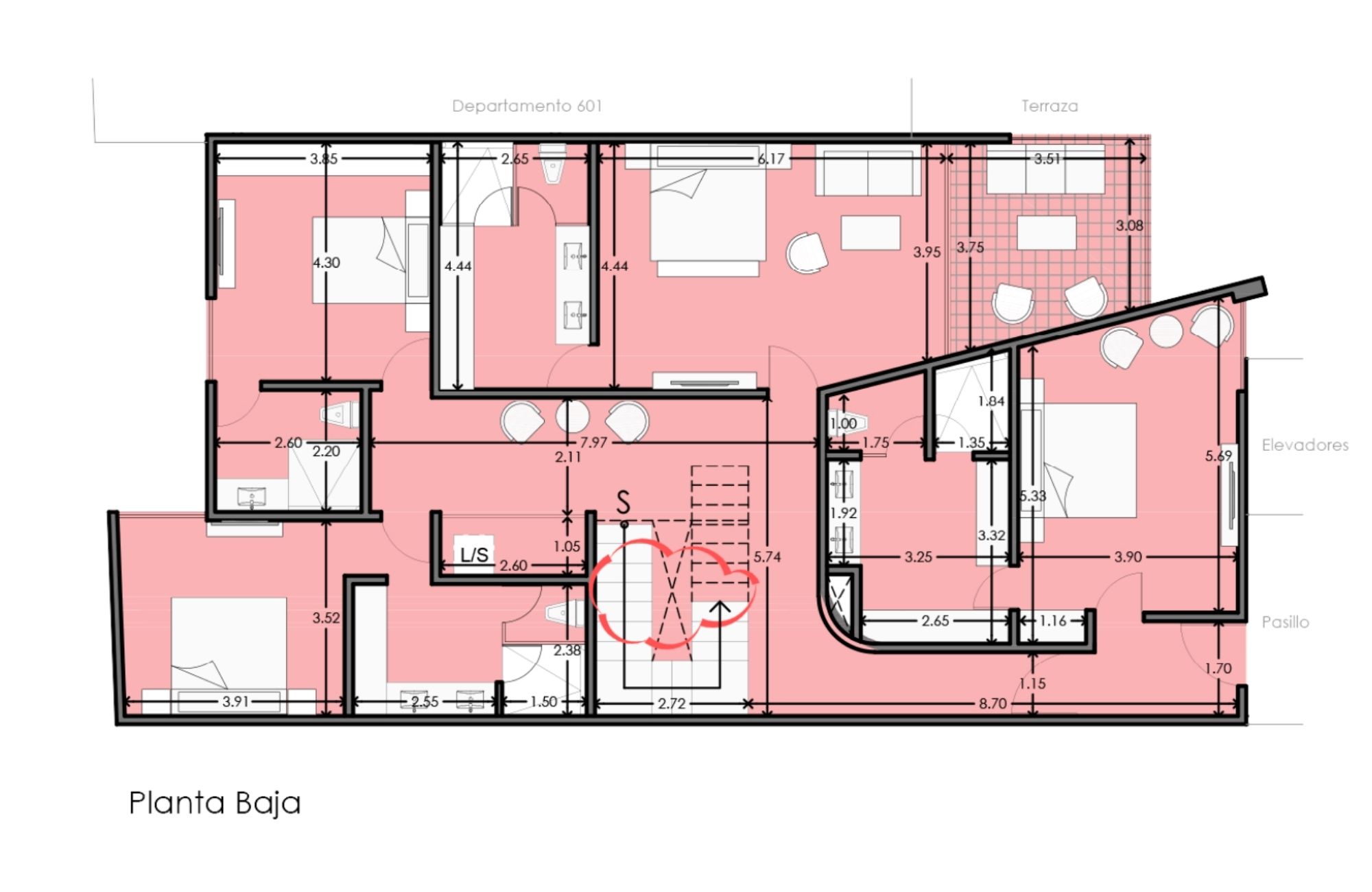 Penthouse with pool and rooftop, oceanfront, pre-sale Playa del Carmen.
