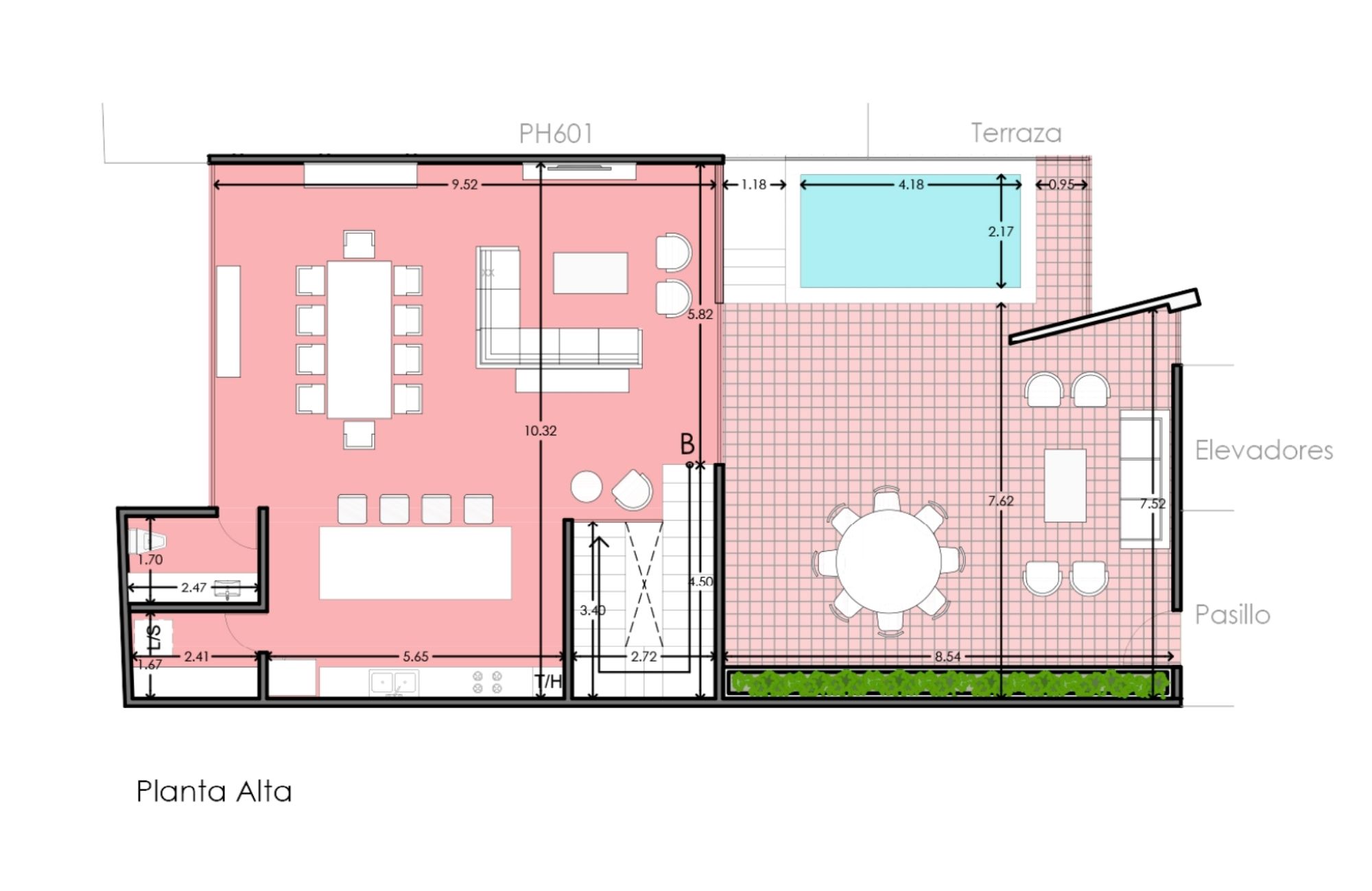 Penthouse with pool and rooftop, oceanfront, pre-sale Playa del Carmen.