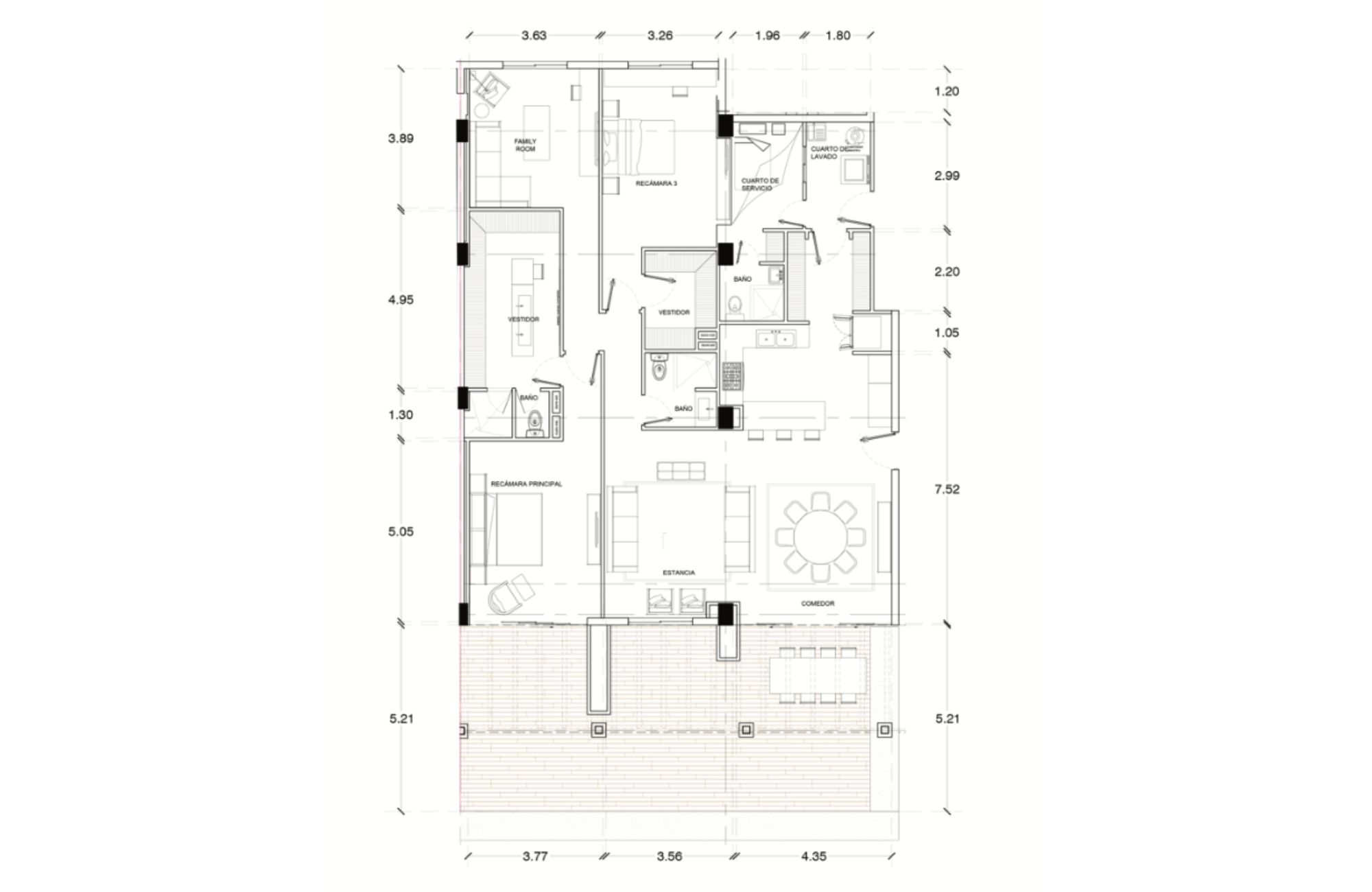 Apartment with spa, service room, pool, pre-sale, North Zone, M&eacute;rida.