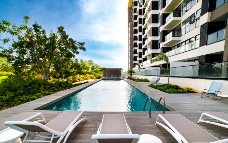 Apartment with panoramic view, common pool, for sale, North Zone, M&eacute;rida