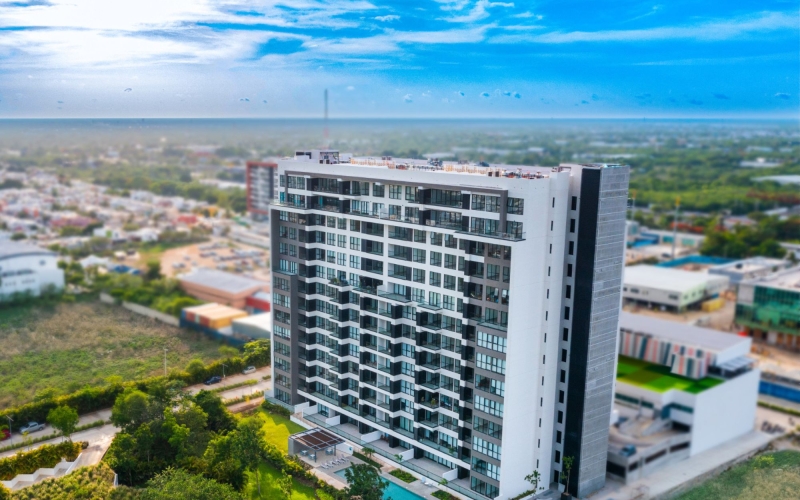 Departamento con vista panor&aacute;mica, alberca com&uacute;n, Zona Norte, M&eacute;rida