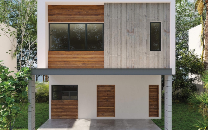 House with garden in Huayac&aacute;n, Canc&uacute;n.