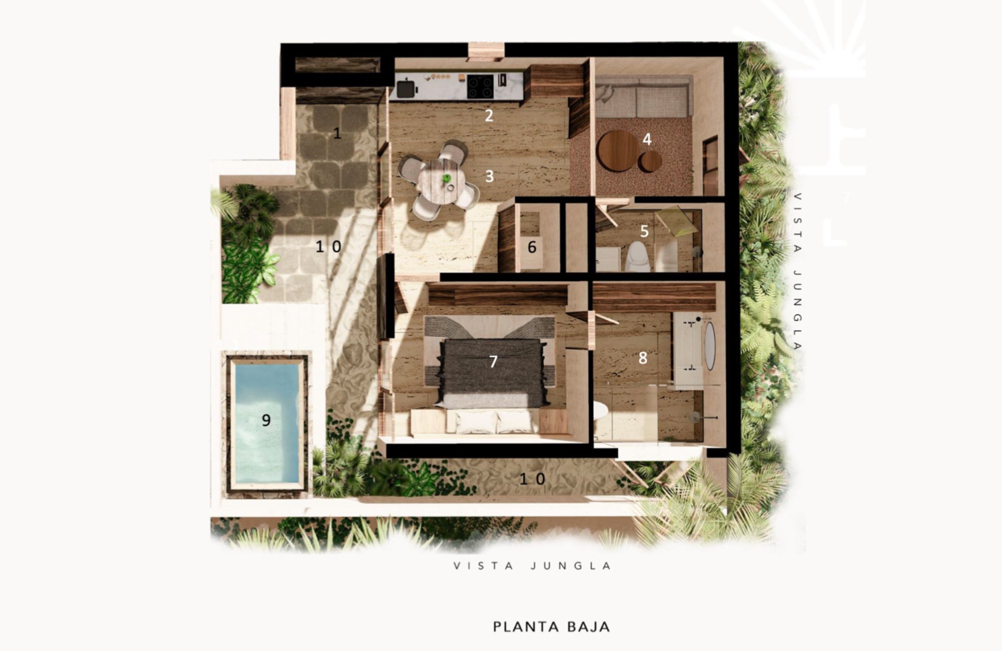 Departamento con alberca y club de playa, en venta, Tankah, Tulum&nbsp;