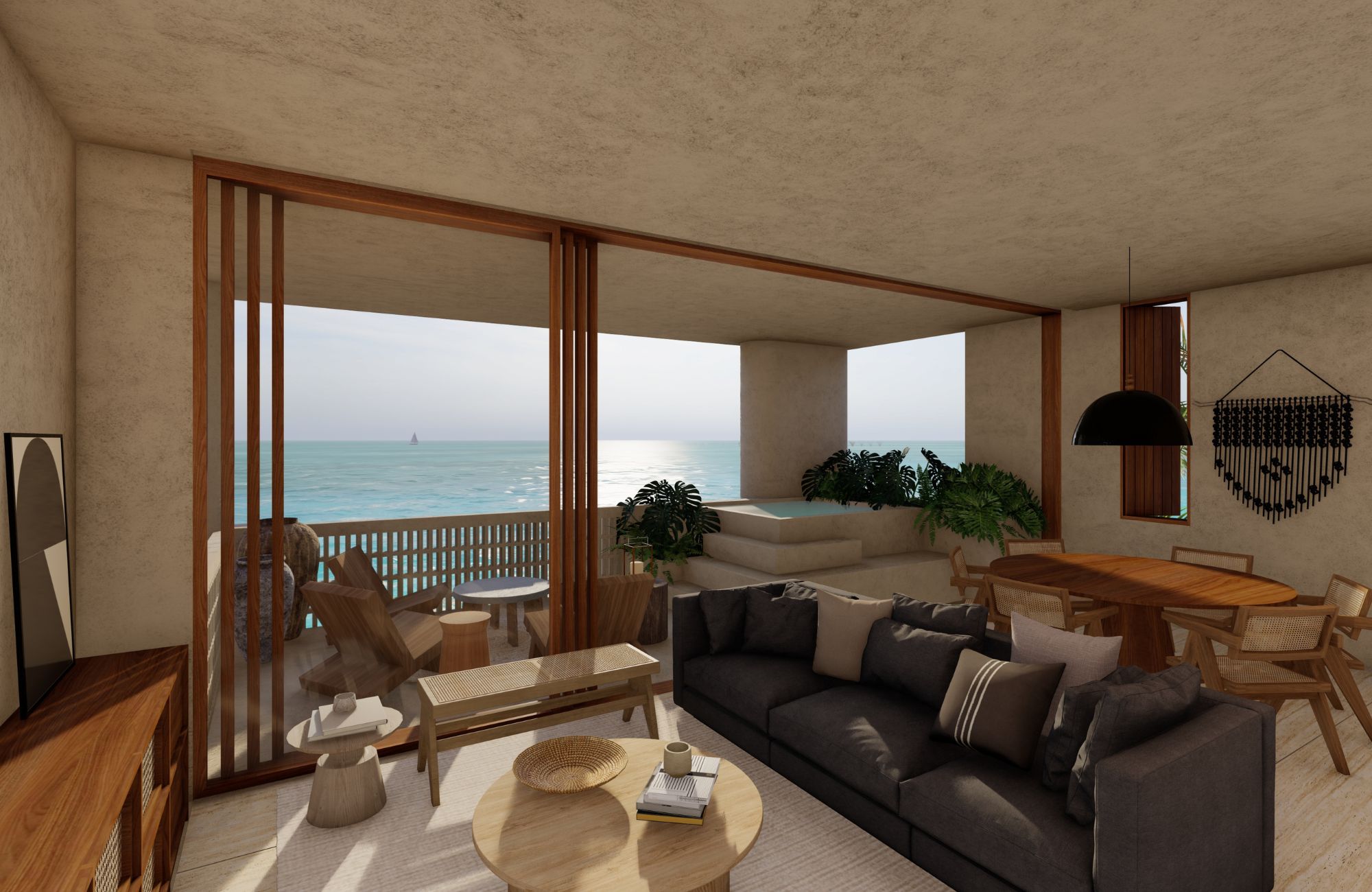 Departamento con alberca y club de playa, en venta, Tankah, Tulum&nbsp;