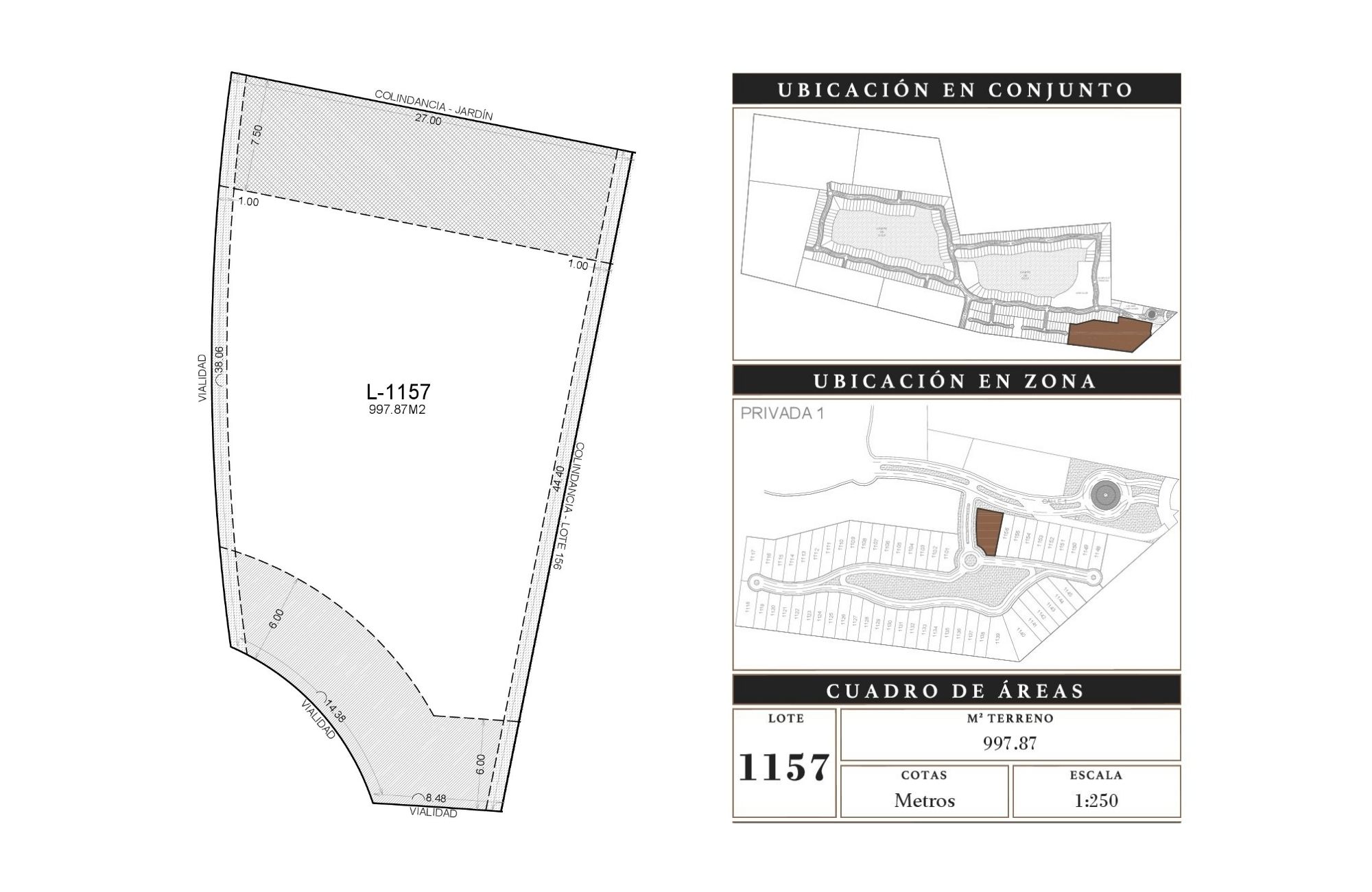 Land of 1,075 m2 i in a gated community with swimming pool, sports fields, pet park, games, spa, and much more amenities for sale in the Nor