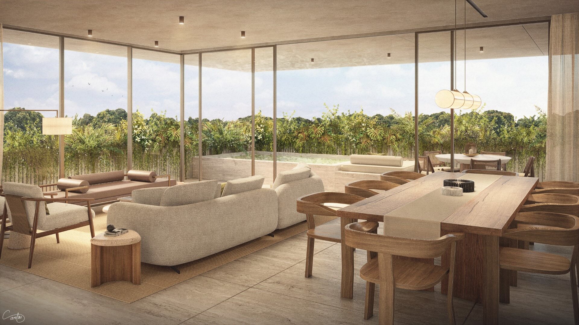 Condo with pool and garden, pet area, cigar lounge, coworking gym and more for sale Merida Norte