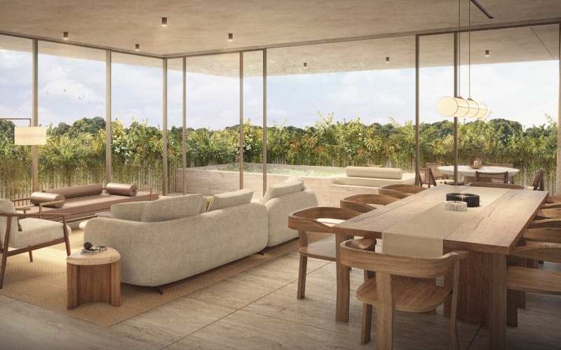 Penthouse con dos pisos, alberca privada, simulador de golf, Cine, entre muchas otras en Zona Norte, Merida.