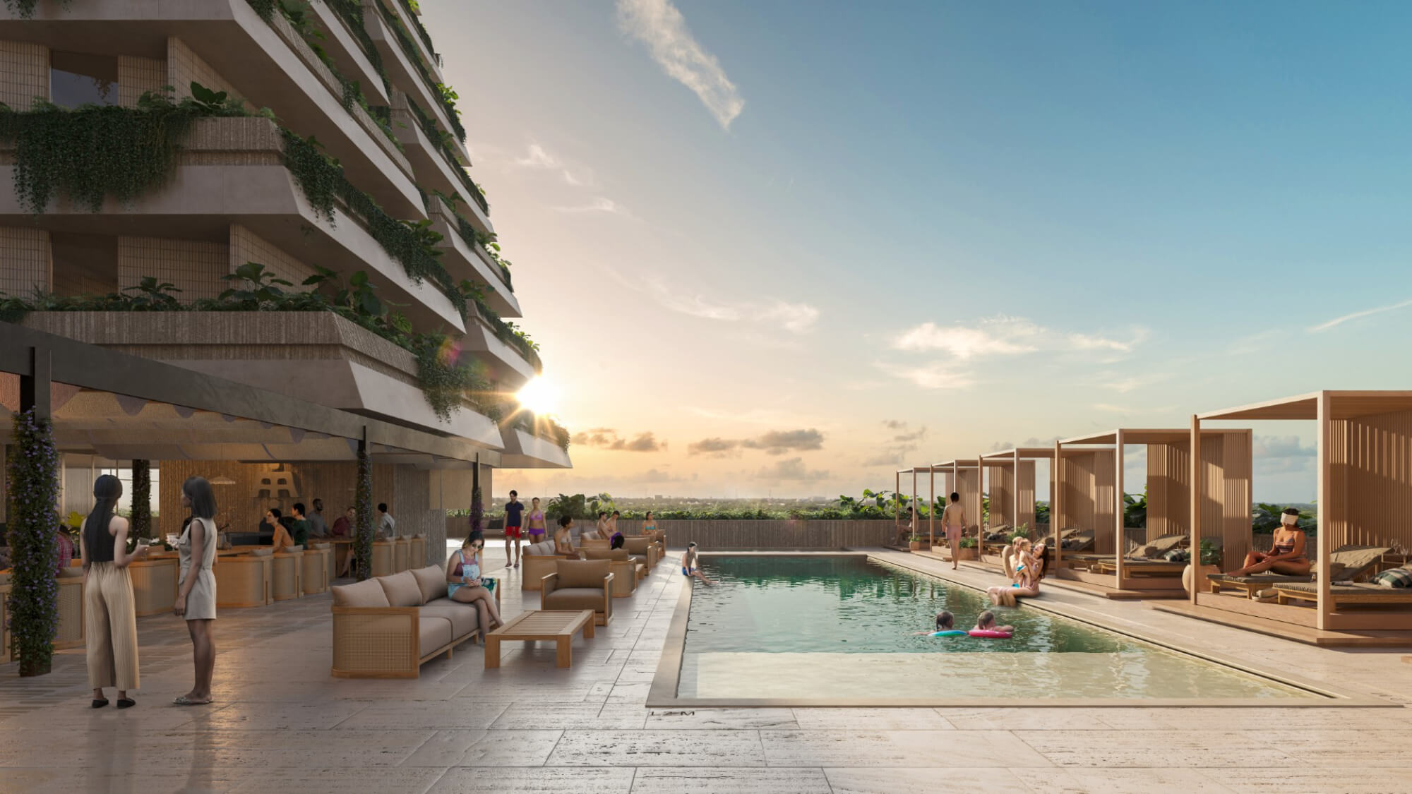 Panoramic view apartment with pool, gym, spa, pre-sale, North Zone, M&eacute;rida.