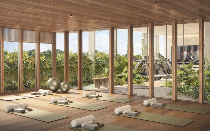 Condo with private pool and service room, cinema, gym for sale, North Zone, Merida.