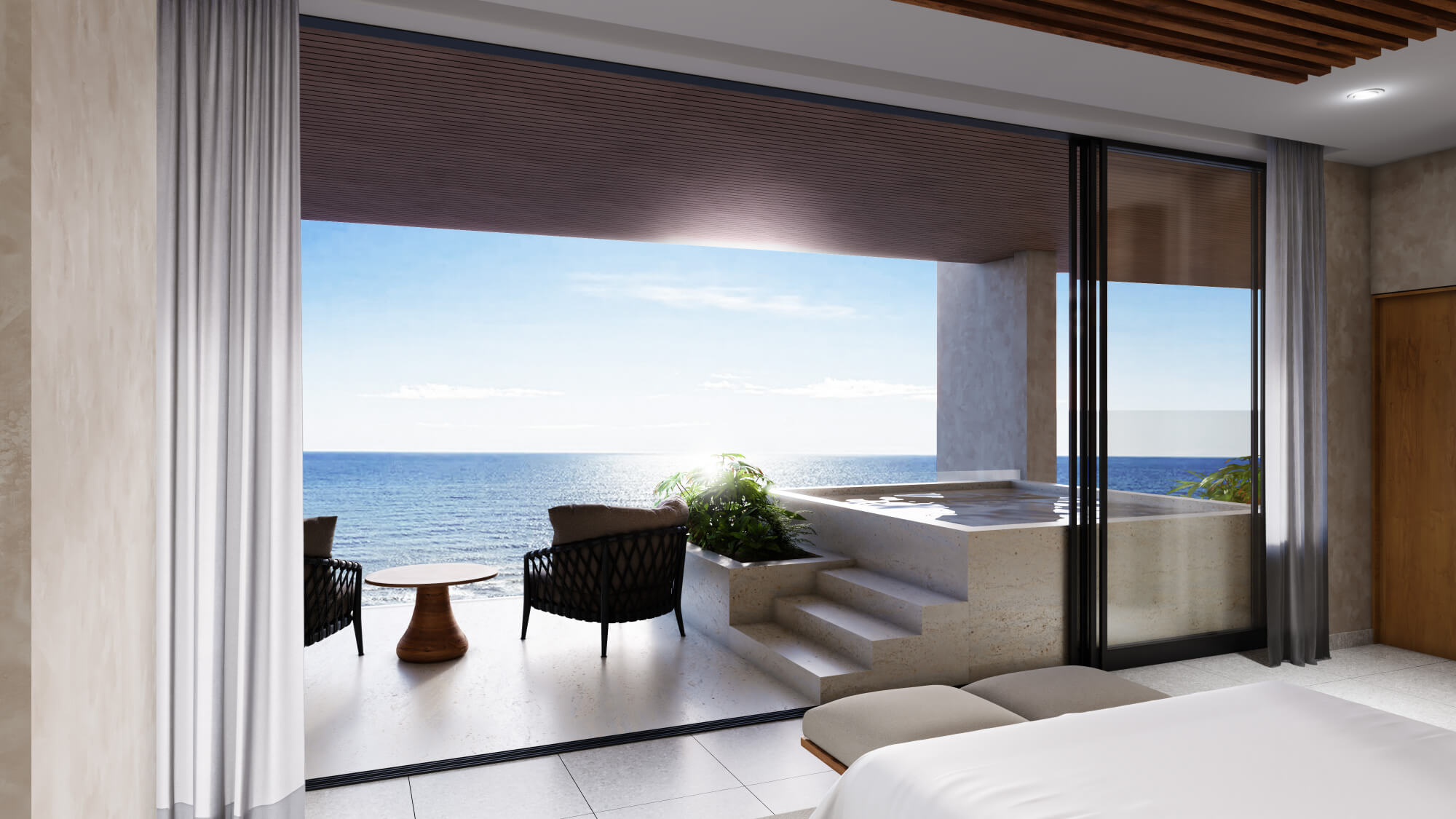 Apartment with ocean view pool and more amenities for sale San Crisanto Yucatan.