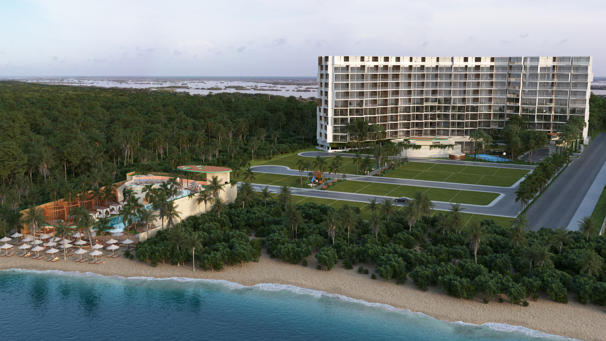 Oceanfront condo with pool, ground floor, for sale, Chuburn&aacute;, Yucat&aacute;n
