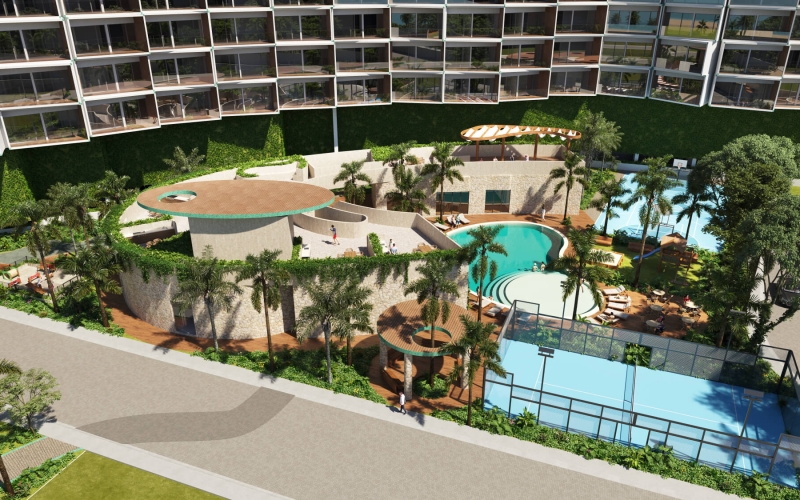 Ocean view condominium with beach club, for sale Chicxulub Puerto, Merida