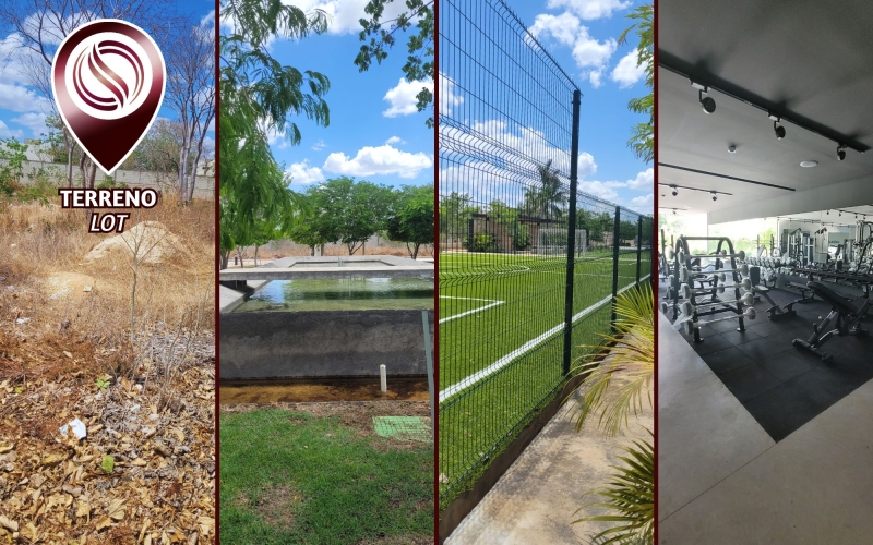 Lot with amenities, for sale in Gated community Olivia, M&eacute;rida.