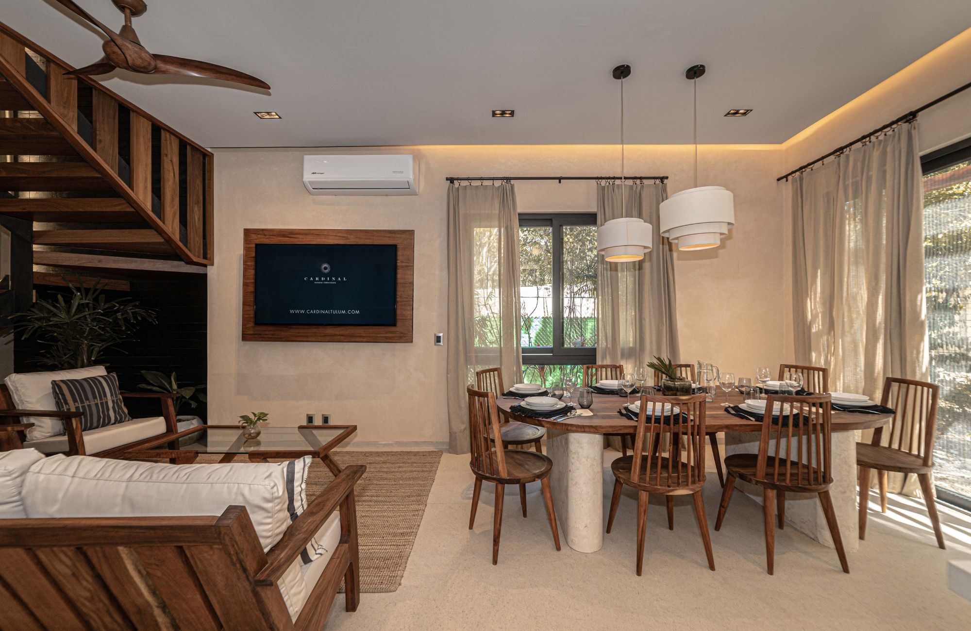 Beachfront house for sale Tulum, in Tankah Bay, pool and 25 meter beach.