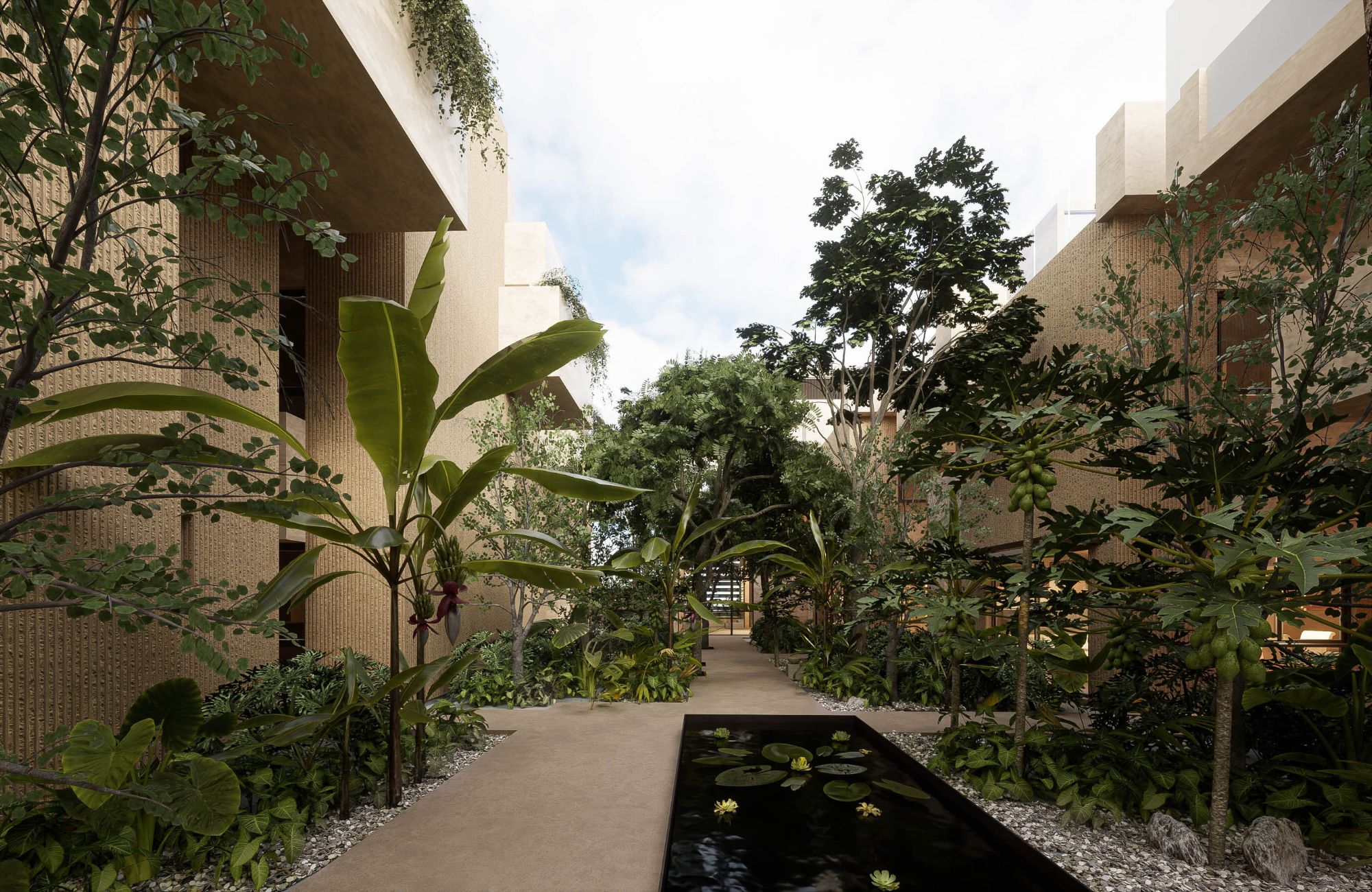 Beachfront house for sale Tulum, in Tankah Bay, pool and 25 meter beach.