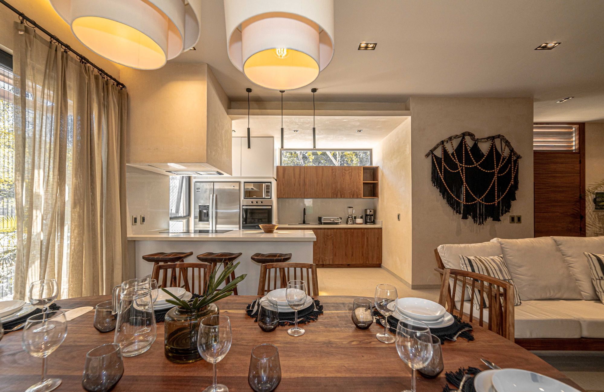 Beachfront house for sale Tulum, in Tankah Bay, pool and 25 meter beach.