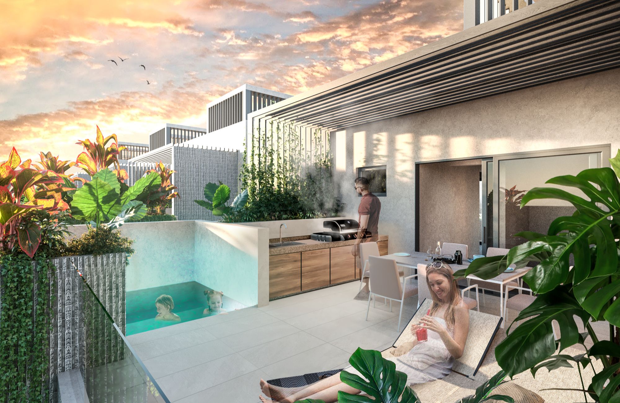 Double-height villa with pool, in Selvazama, with amenities, for sale Tulum.