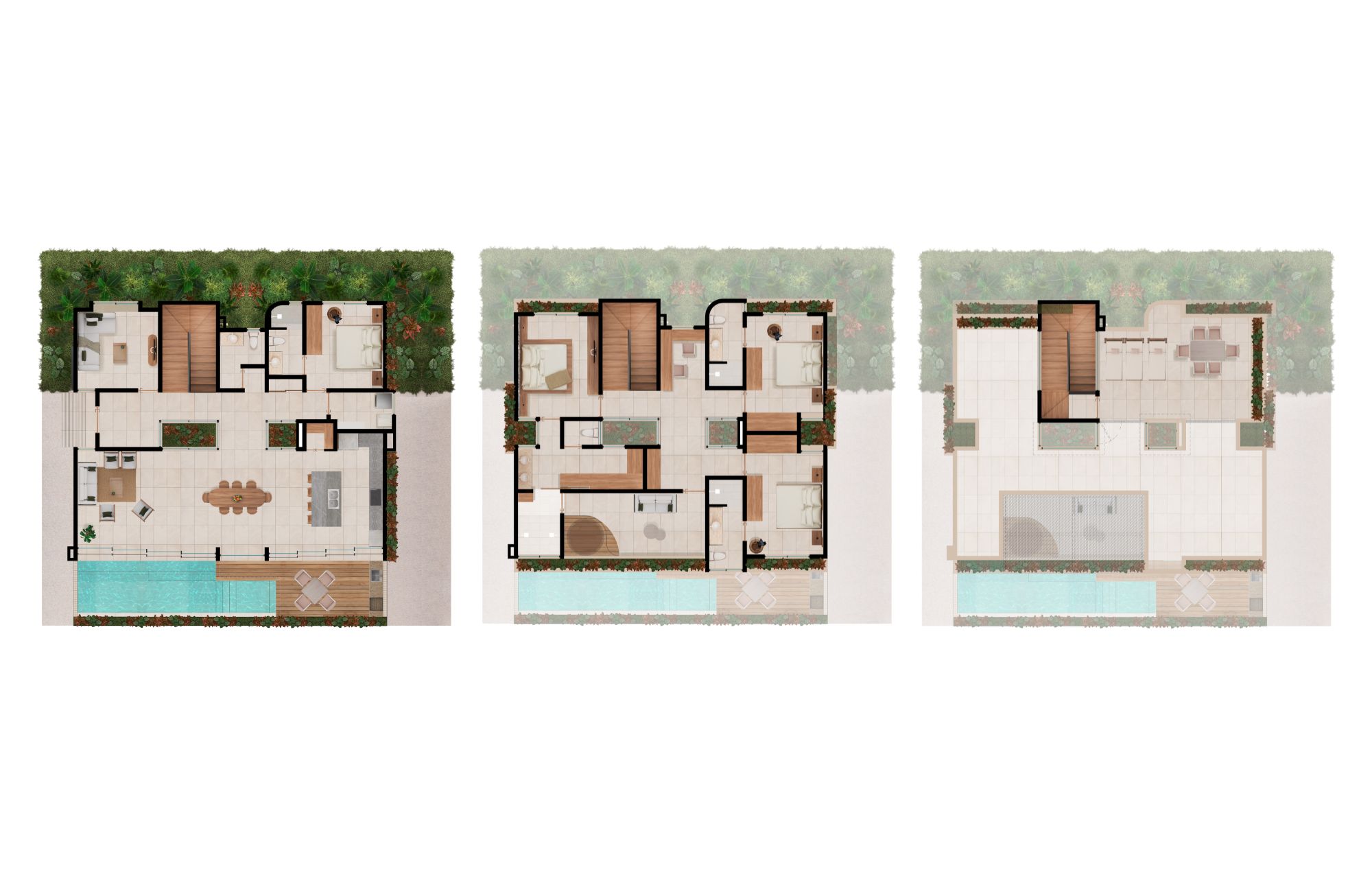 Double-height villa with pool, in Selvazama, with amenities, for sale Tulum.