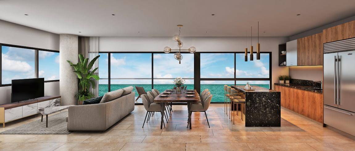 Luxury condo with terrace and private pool, for sale, Xcanat&uacute;n, M&eacute;rida.