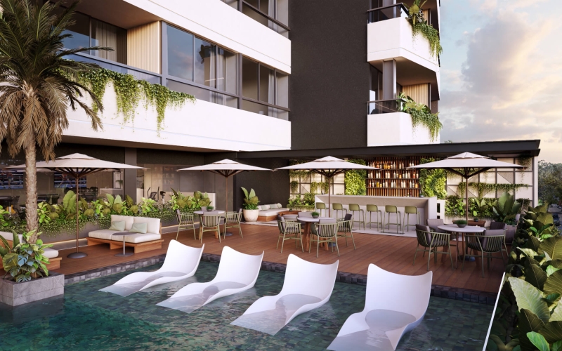 Apartment with garden, pool, terrace, for sale, Zona Campestre, M&eacute;rida.