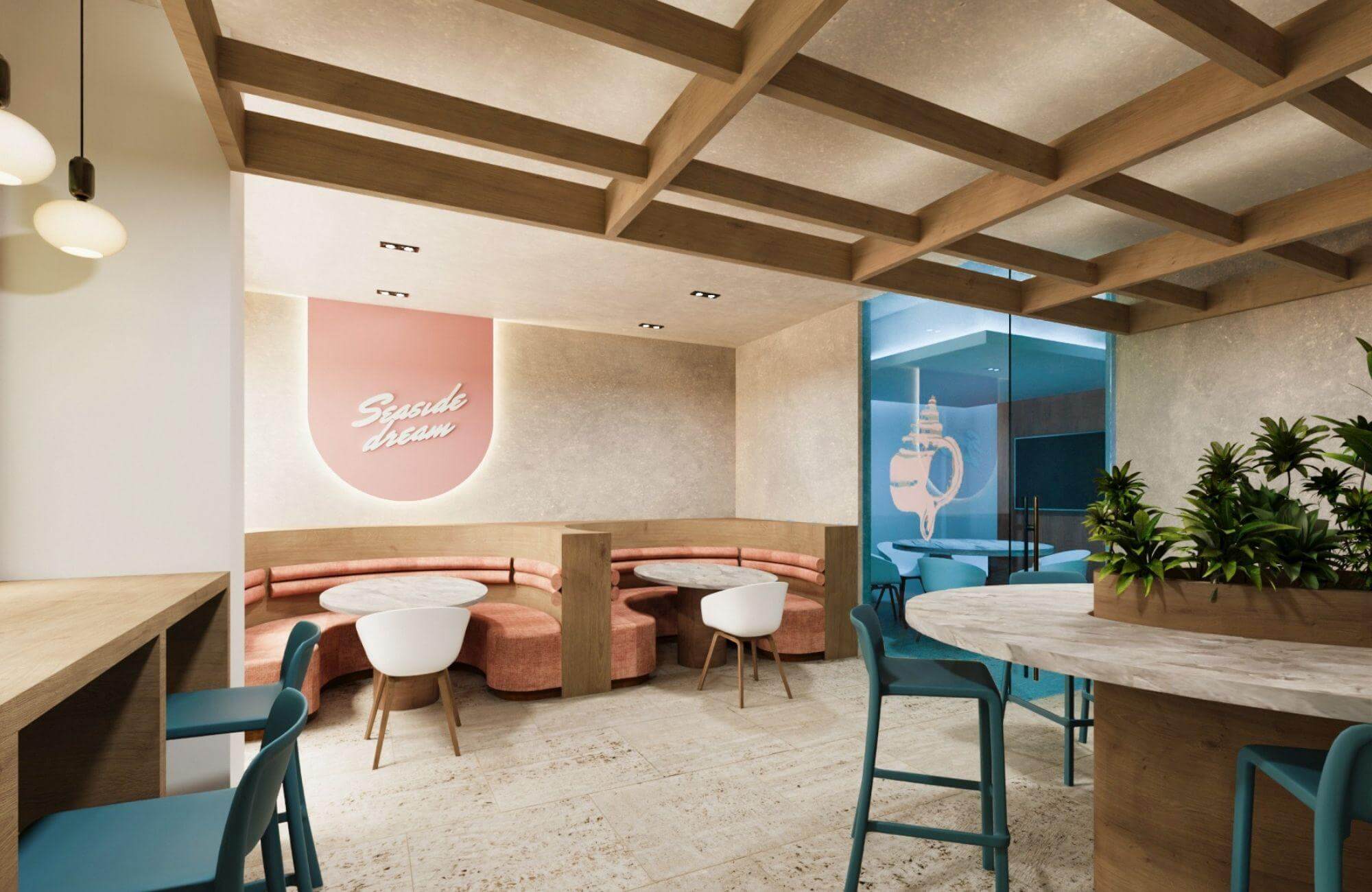 Apartment with ocean view pool, for sale, Colosio zone, Playa del Carmen, Quintana Roo, Mexico.