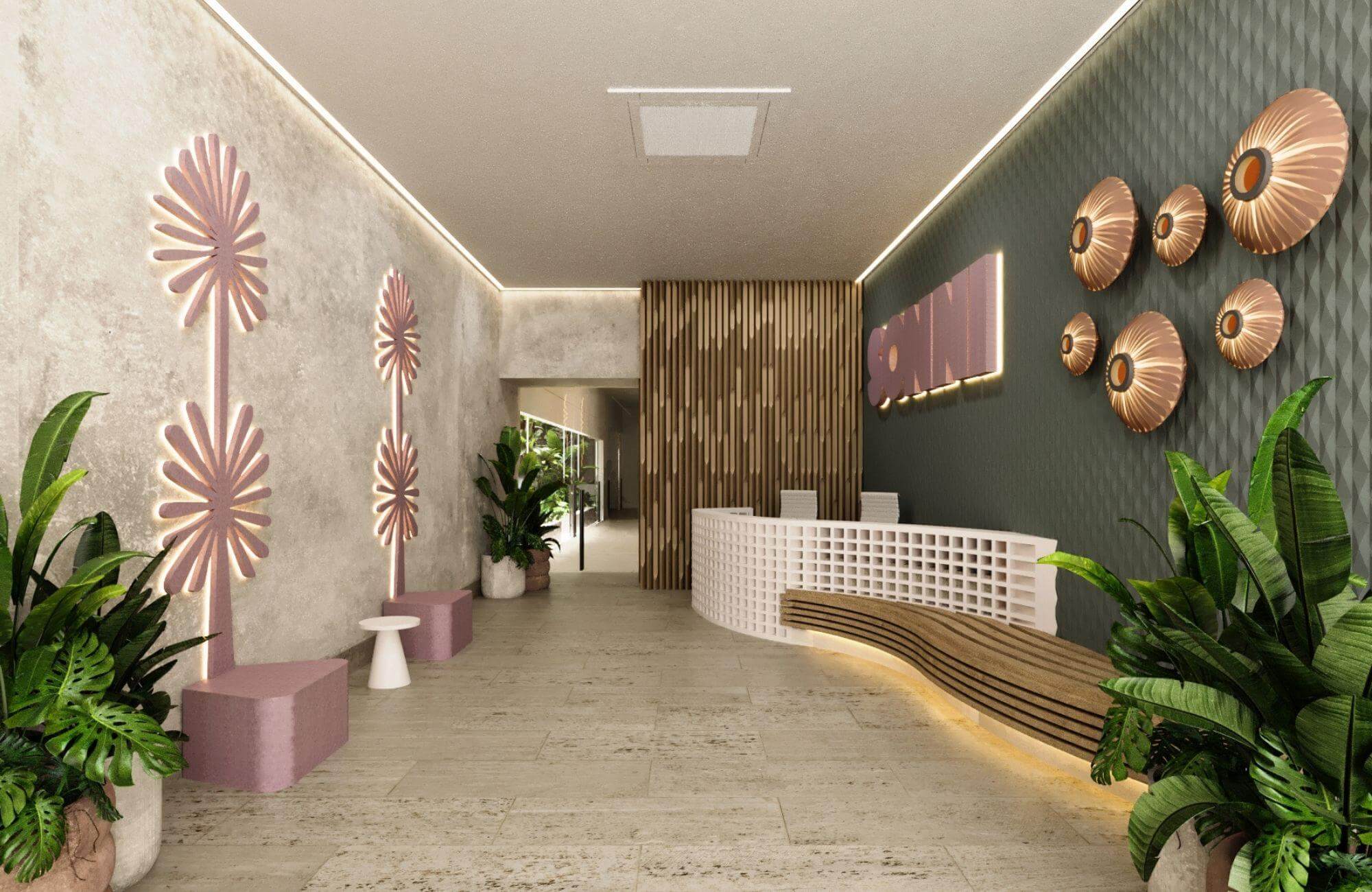 Apartment with ocean view pool, for sale, Colosio zone, Playa del Carmen, Quintana Roo, Mexico.