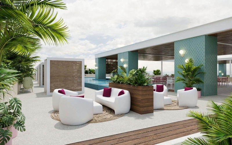 Condo with terrace and pool for sale,5th Avenue, Playa del Carmen