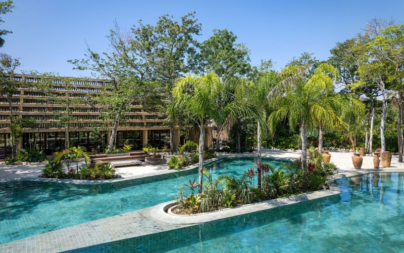 800 sqm residential land with pool in a gated community, Tulum.