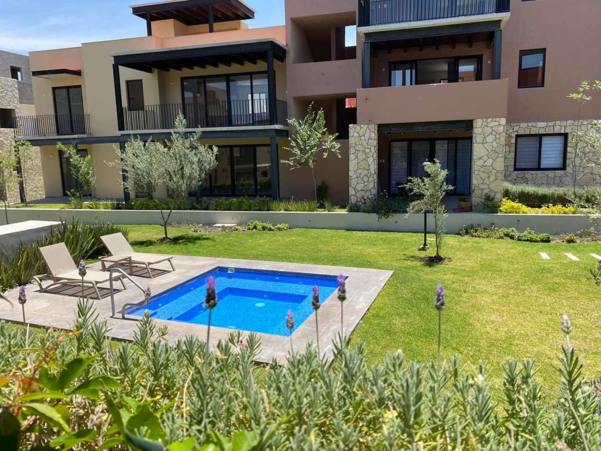 Ground floor condo with garden, clubhouse, pool and gym, sports fields and more, for sale, San Miguel De Allende.