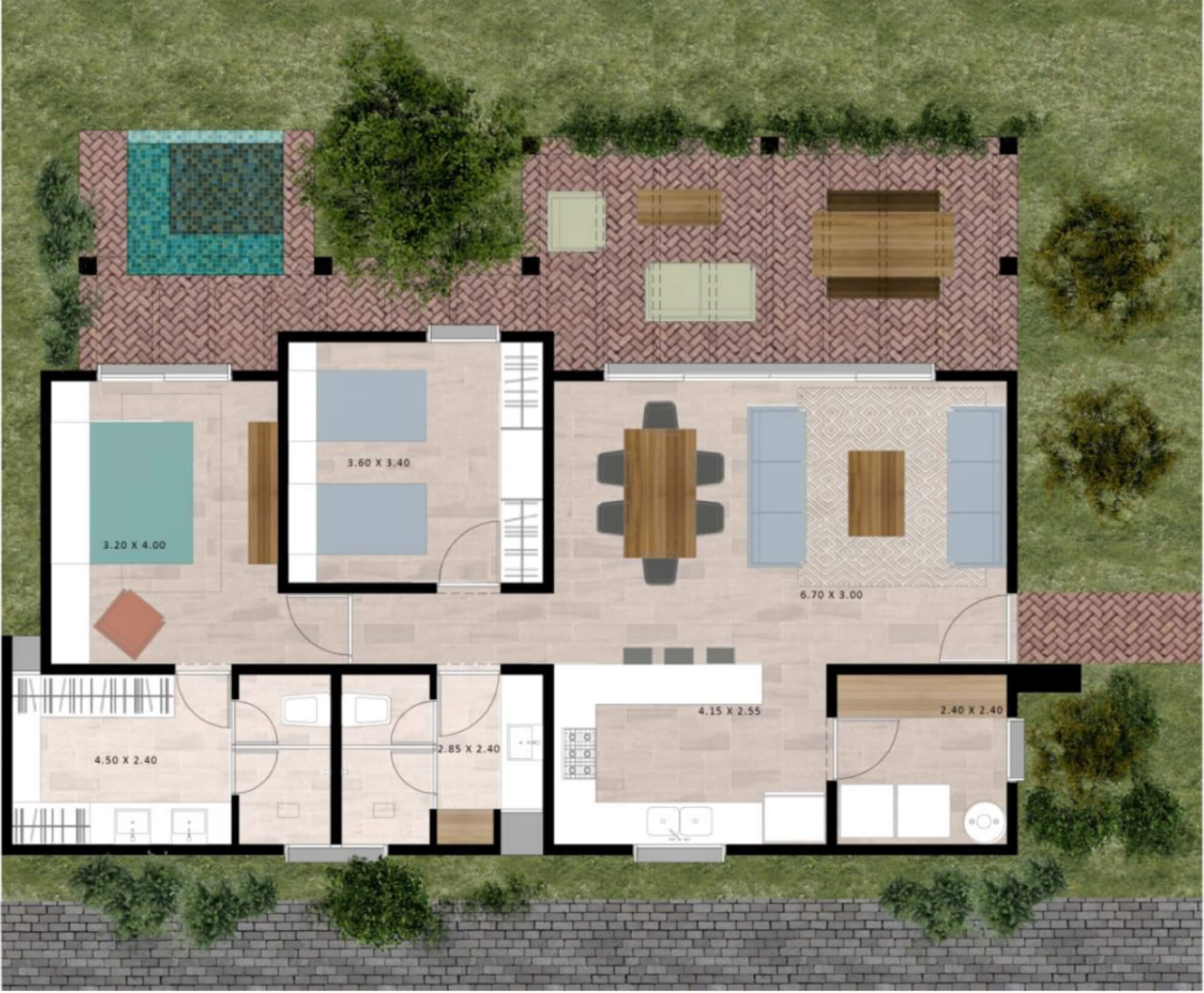 Ground floor condo with garden, clubhouse, pool and gym, sports fields and more, for sale, San Miguel De Allende.