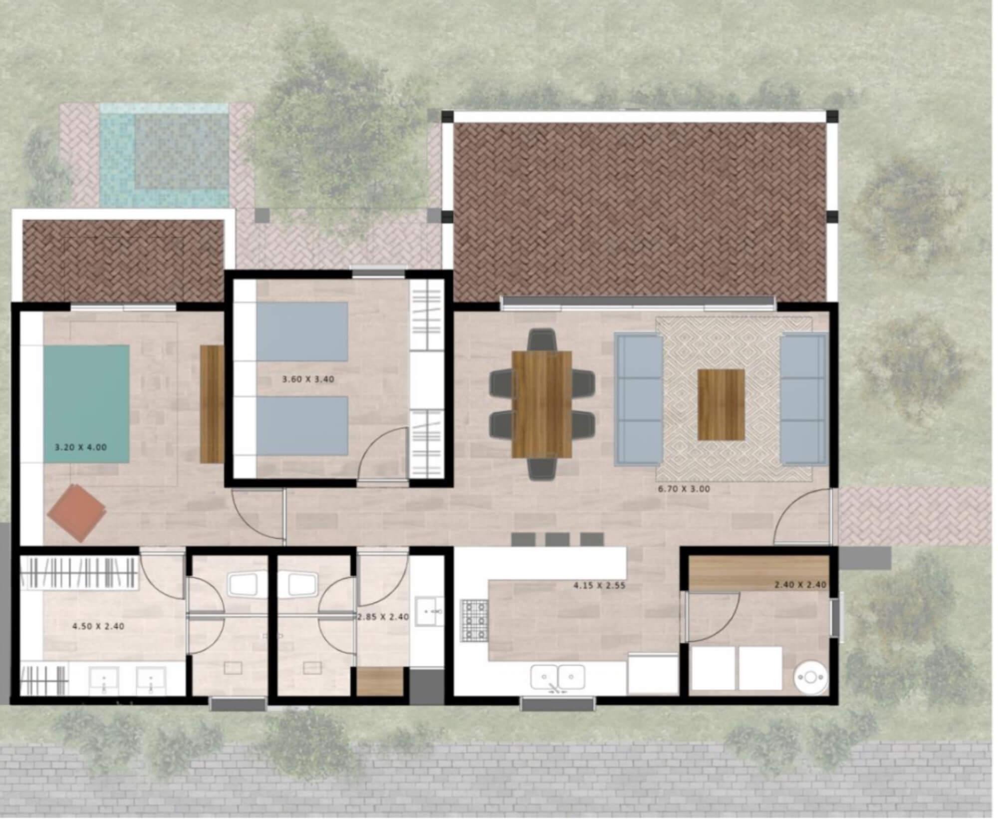 Ground floor condo with garden, clubhouse, pool and gym, sports fields and more, for sale, San Miguel De Allende.