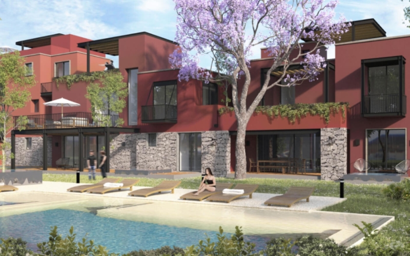 Departamento con jard&iacute;n, y jacuzzi privado, Terraza, venta, la Lejona, San Miguel de Allende