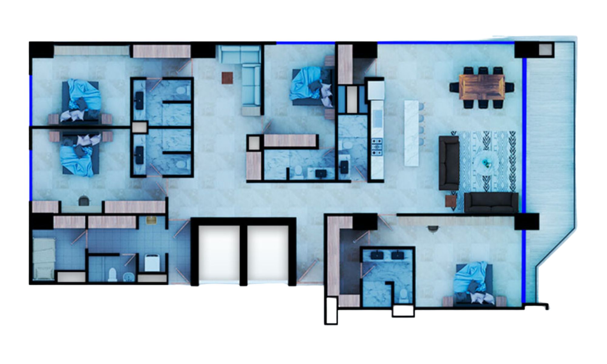 Departamento en Lahia, con vista al mar y laguna, en venta, Zona Hotelera Canc&uacute;n