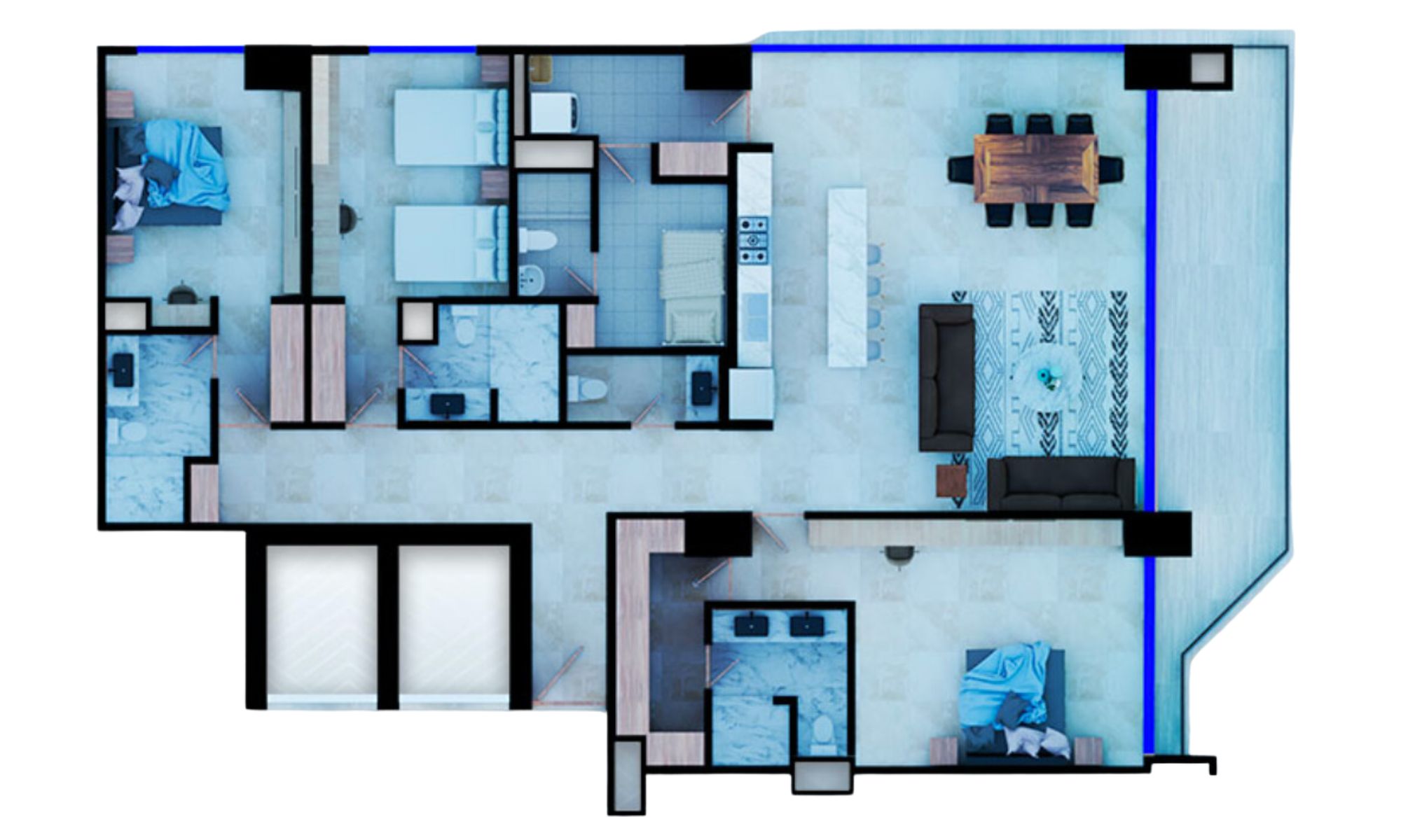 Luxury condo with lagoon and marina views for sale, Hotel Zone Canc&uacute;n