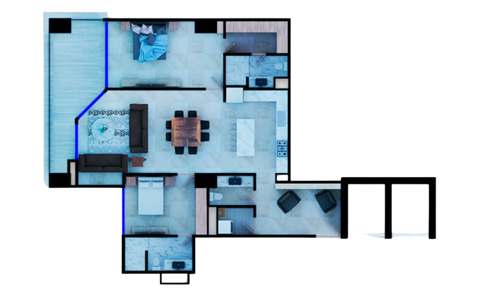 Condo in front of the marina, golf course views and nature reserve