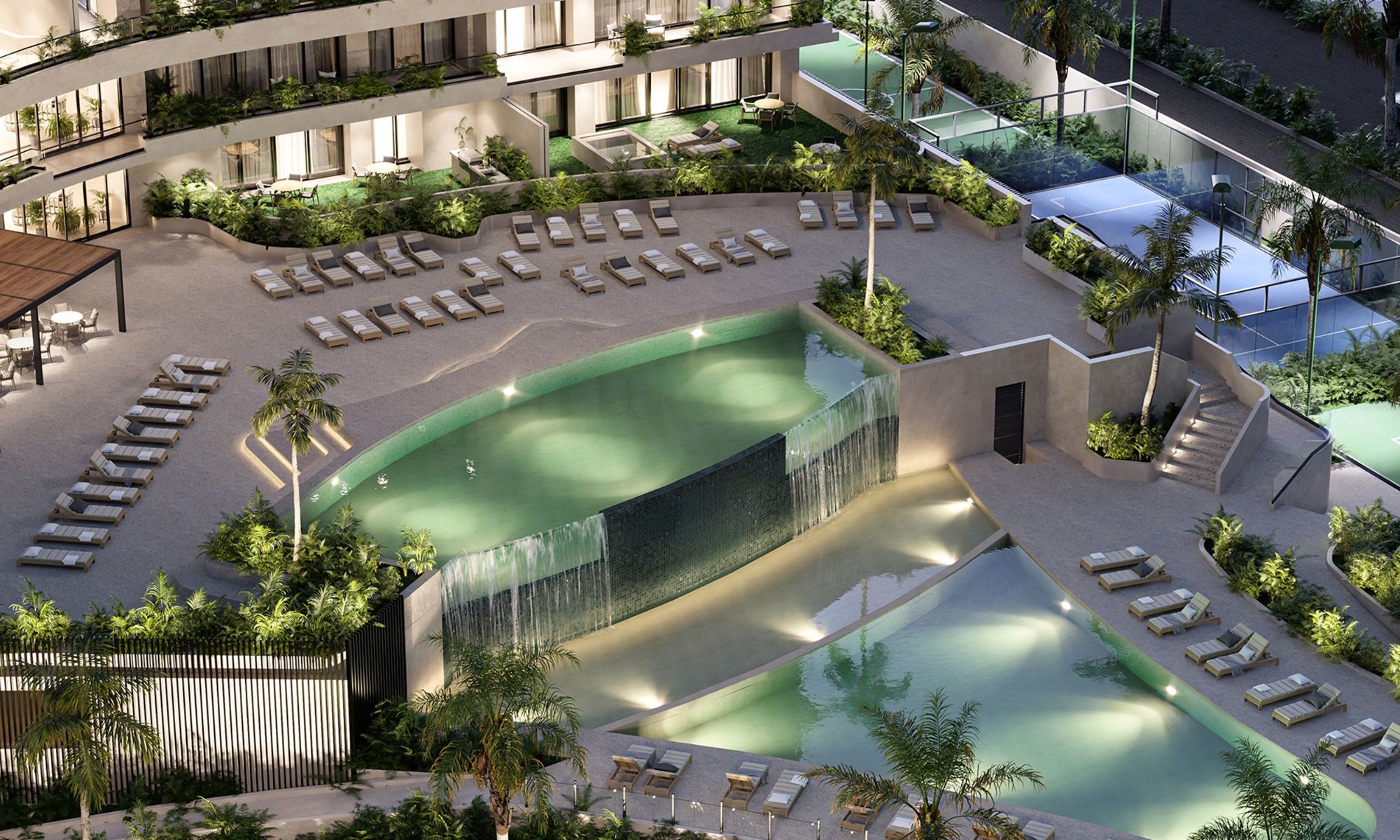 Luxury condo with beautiful views of the sea and the marina, with amenities: infinity pool, spa, gym, lounge area, meeting room, lobby