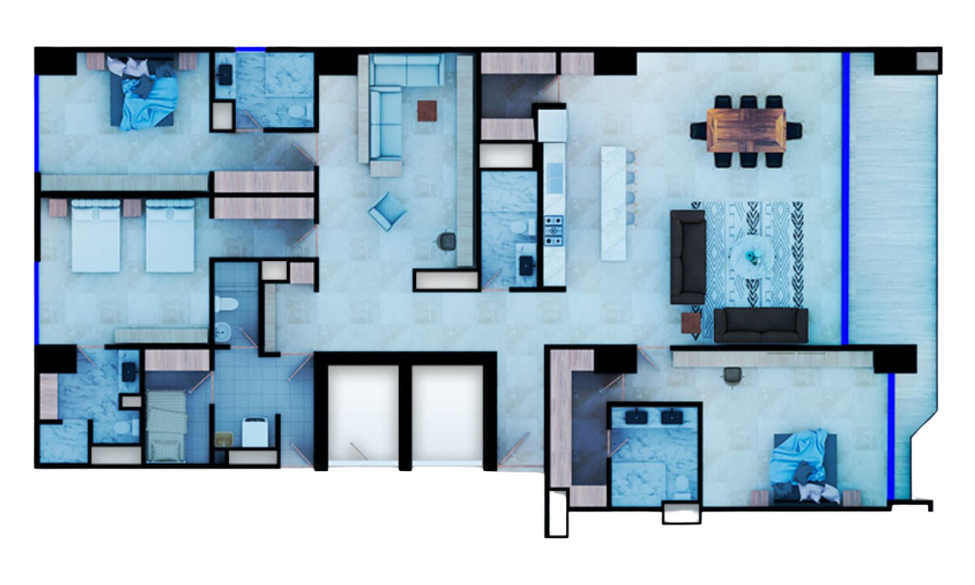 Penthouse de lujo con rooftop y vista panor&aacute;mica, Puerto Canc&uacute;n, Canc&uacute;n