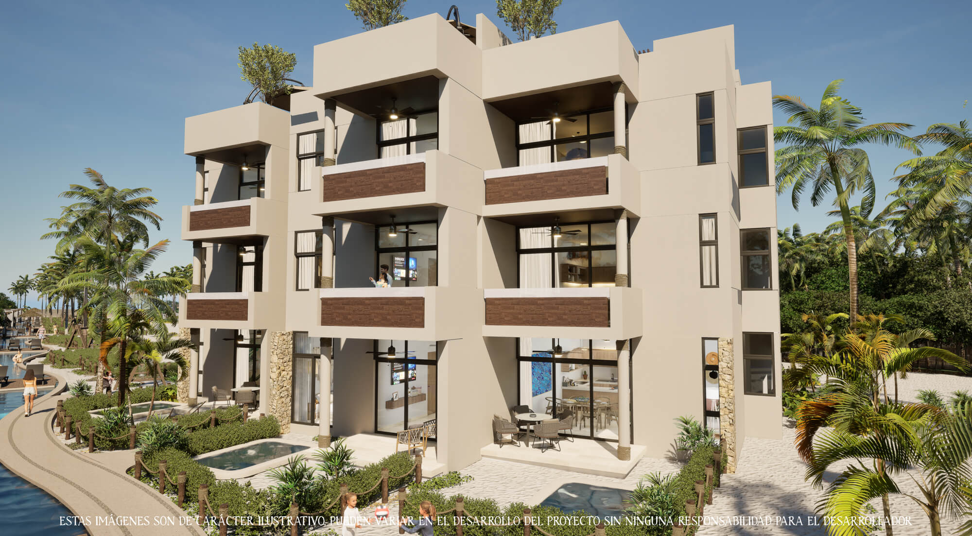 Condominio con alberca, beach club y casa Club en venta, San Benito, Merida.